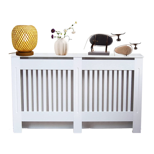 UKmaster MDF Radiator Cover Cabinet - White Shelving Halling Wall Cabinet